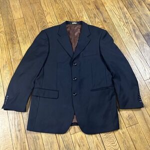 Caravelli Italy Mens Black 3 Button Blazer‎ Suit Jacket Paris 3B 40S 34W S60513